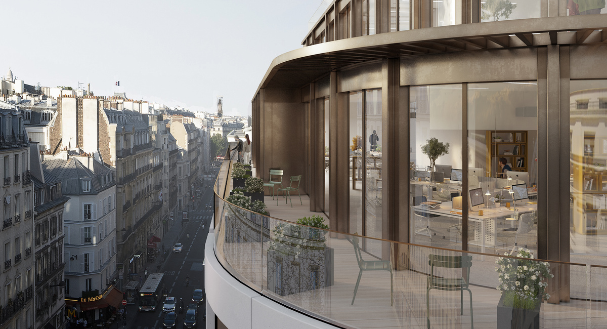Boétie immeuble Gecina balcon